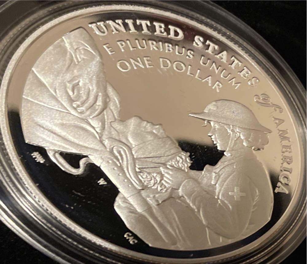 National Purple Heart Colorized Silver  coin collectible [Barcode 704786341165] - Main Image 2