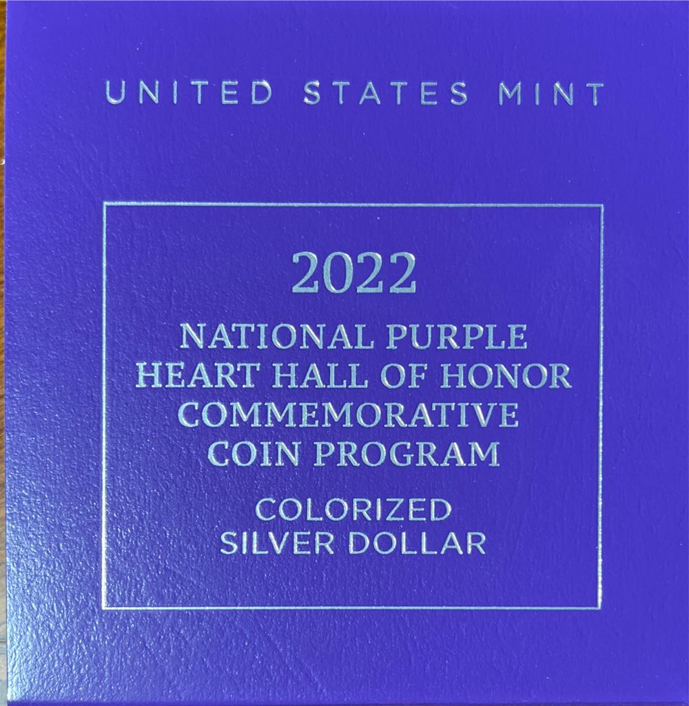National Purple Heart Colorized Silver  coin collectible [Barcode 704786341165] - Main Image 3