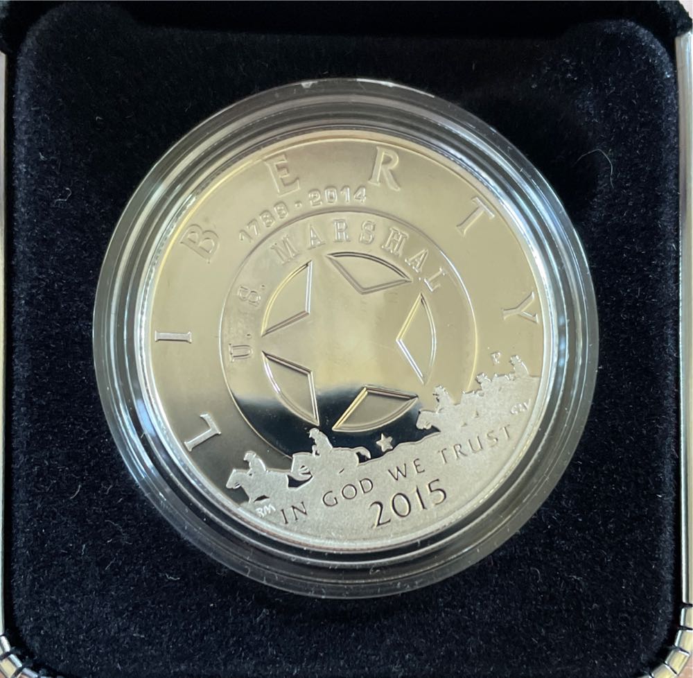 Us Marshals Service Silver $1 Commemorative ...  coin collectible [Barcode 704785691100] - Main Image 2