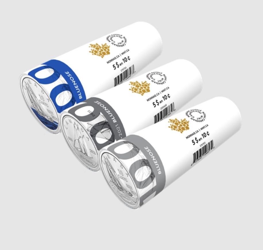 Ten Cent - 100th Anniversary Of The Bluenose Special Wrap Roll Set  coin collectible [Barcode 623932106796] - Main Image 4