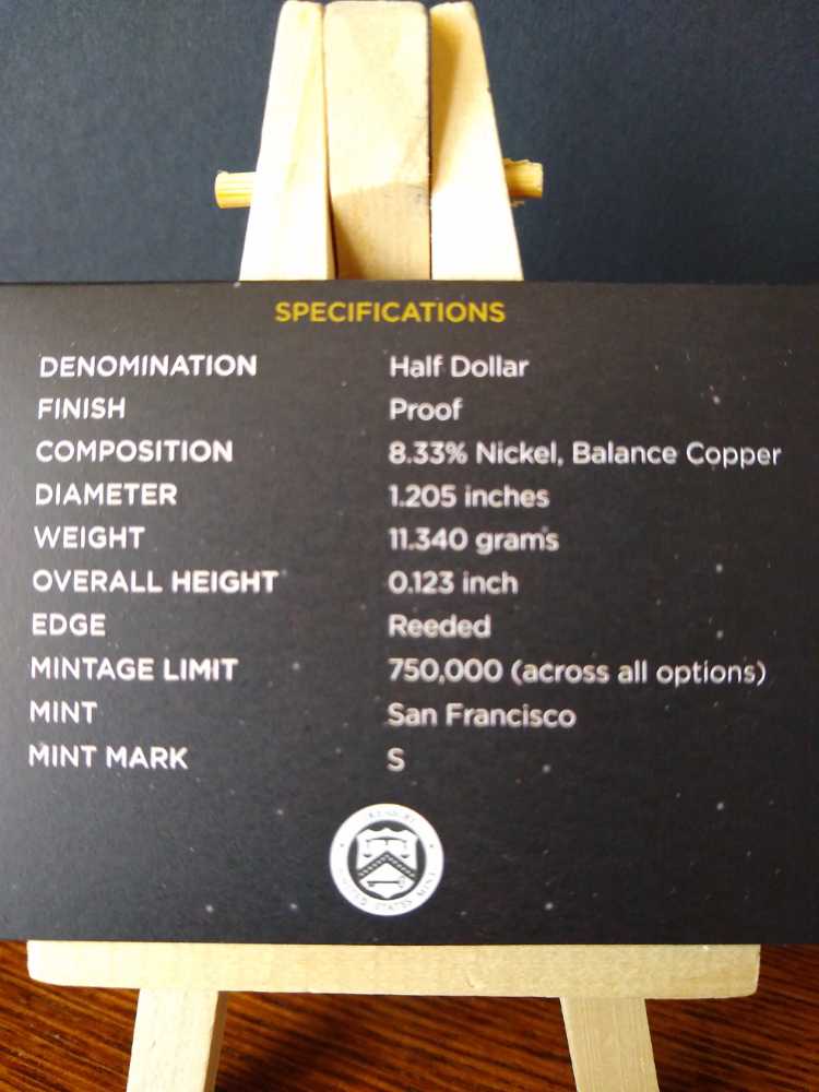 Commemorative Apollo 11 50th Ann Proof Half Dollar S Coin   coin collectible [Barcode 704786030878] - Main Image 4