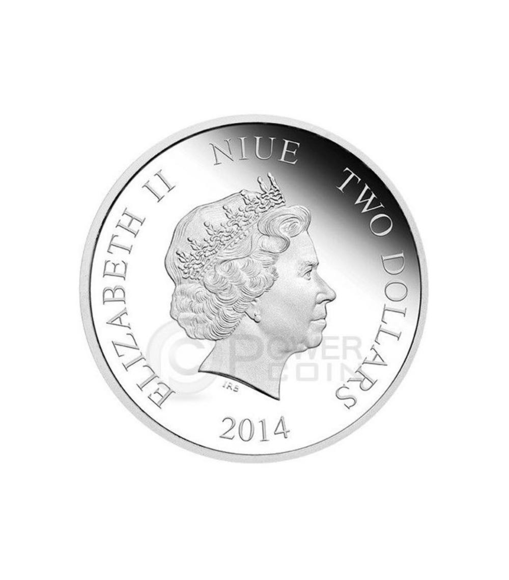 Niue 2014 2$ Disney Mickey & Friends MINNIE MOUSE (2.) 1 oz .999 silver colorized Proof coin COA & Box  coin collectible - Main Image 2