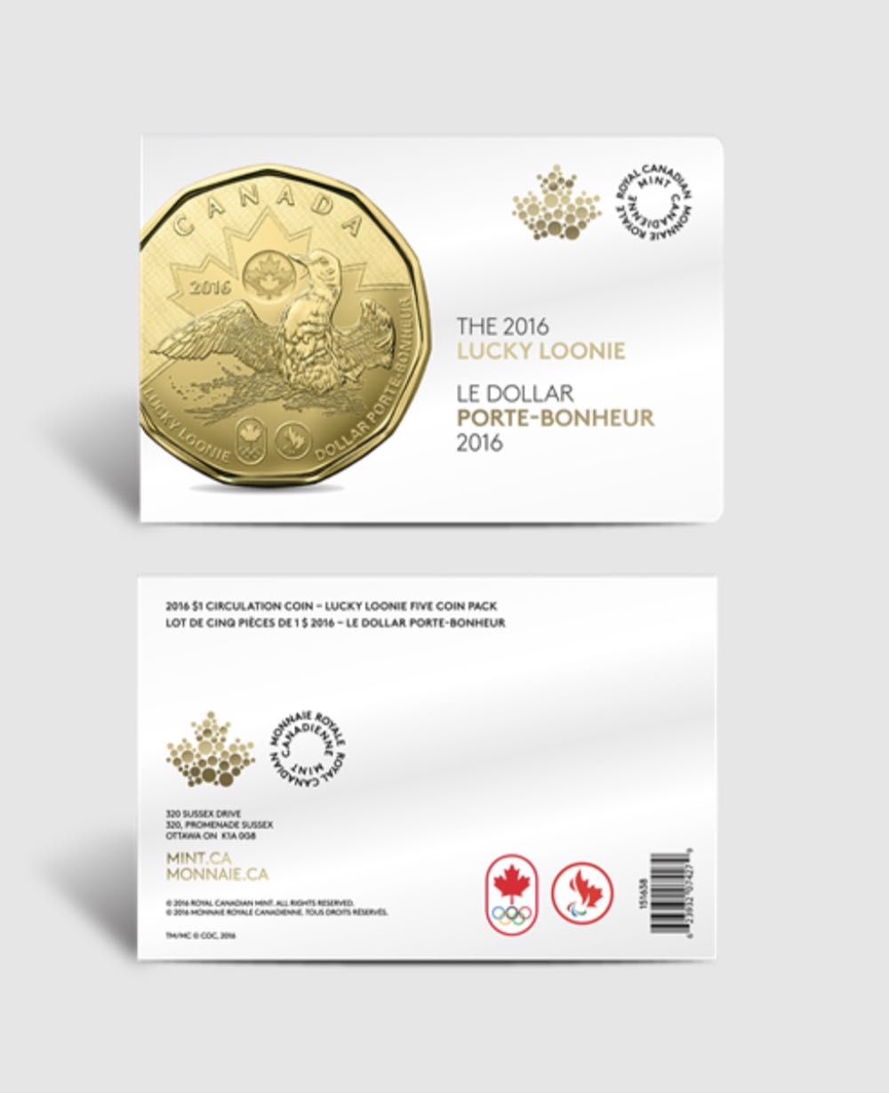 Lucky Loonie 5-pack  coin collectible [Barcode 623932074279] - Main Image 4