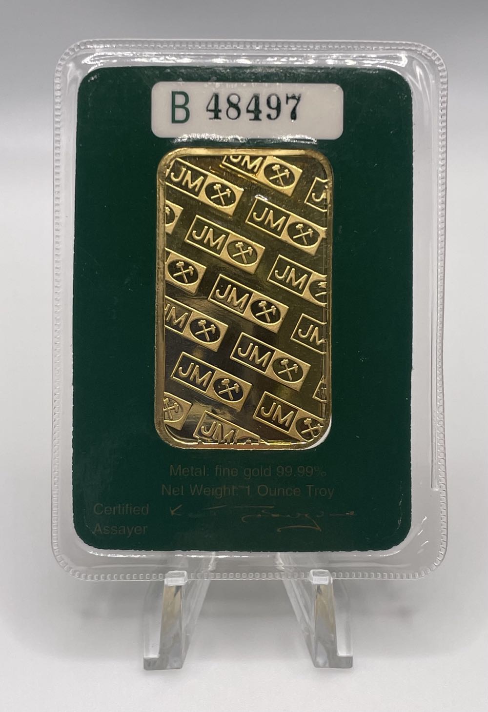 1 Oz Green Jm Gold In Assay  coin collectible - Main Image 2