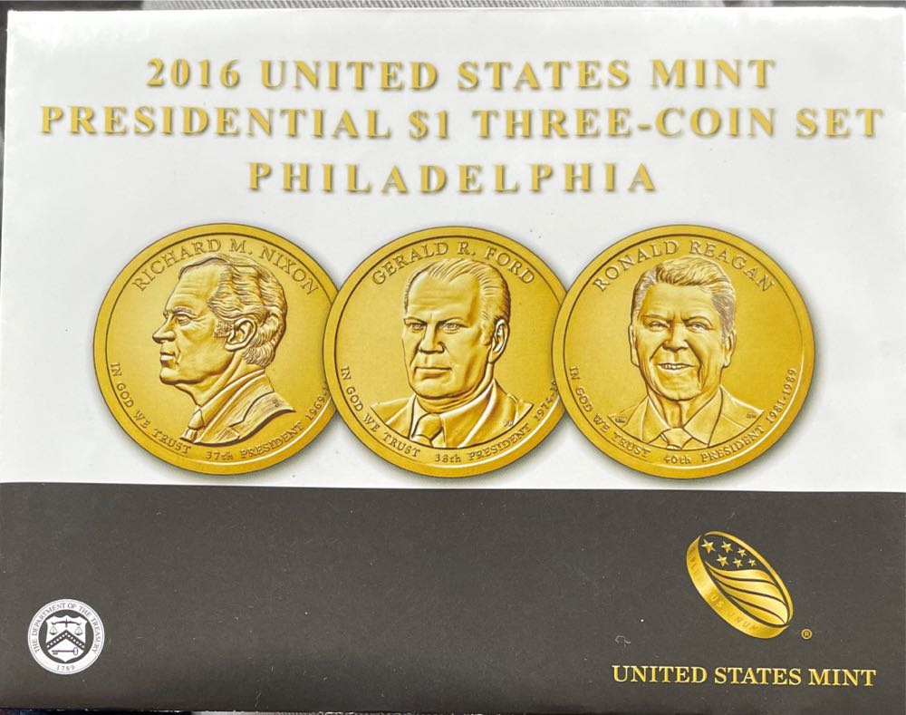 2016 US Mint Presidential $1 3 Coin Set  coin collectible [Barcode 704785850941] - Main Image 2