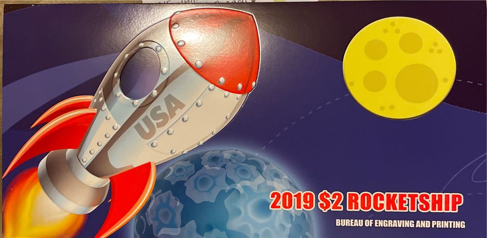 2019 $2 Rocketship  coin collectible [Barcode 704786062275] - Main Image 2