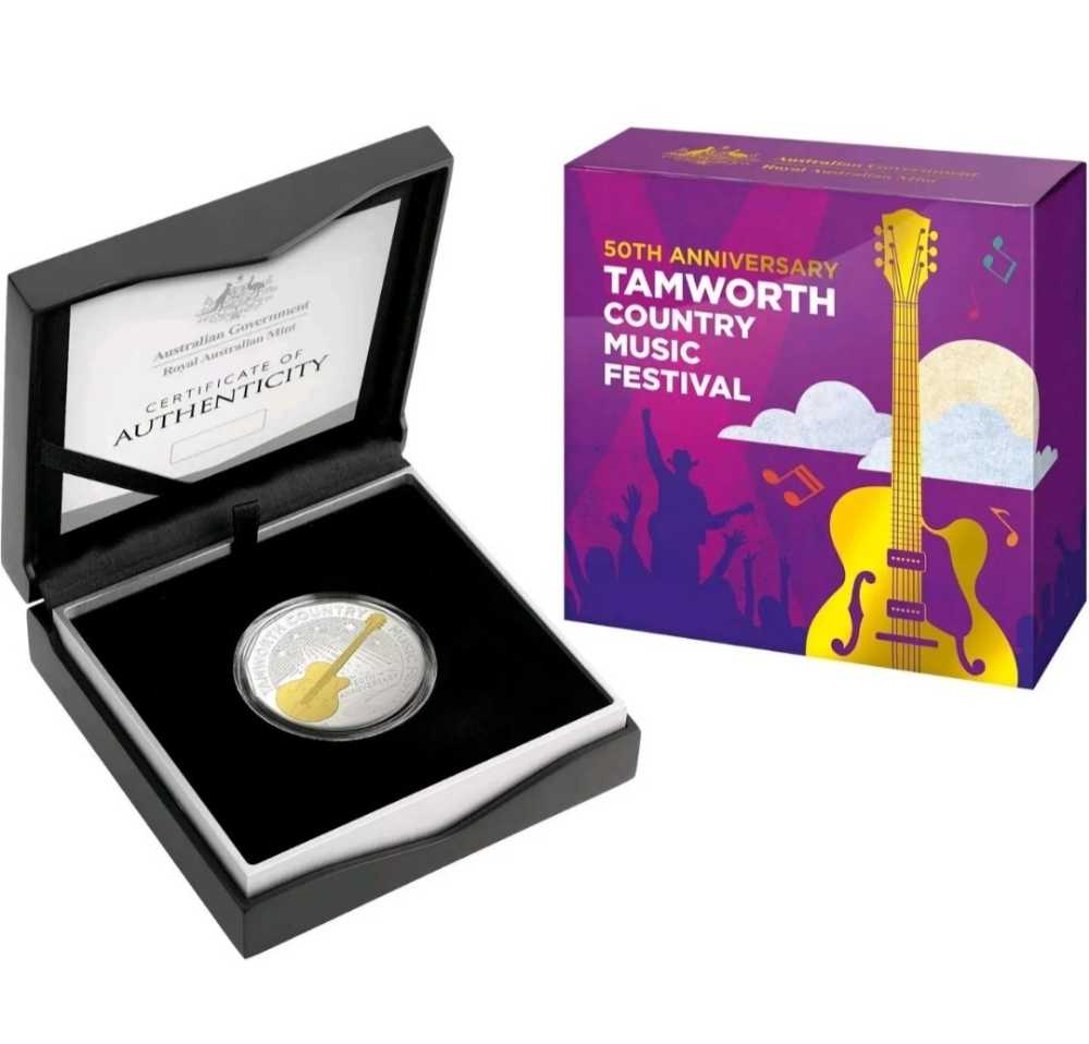 2022 $0.50 50th Anniversary Tamworth Country Music Festival Proof  coin collectible - Main Image 1