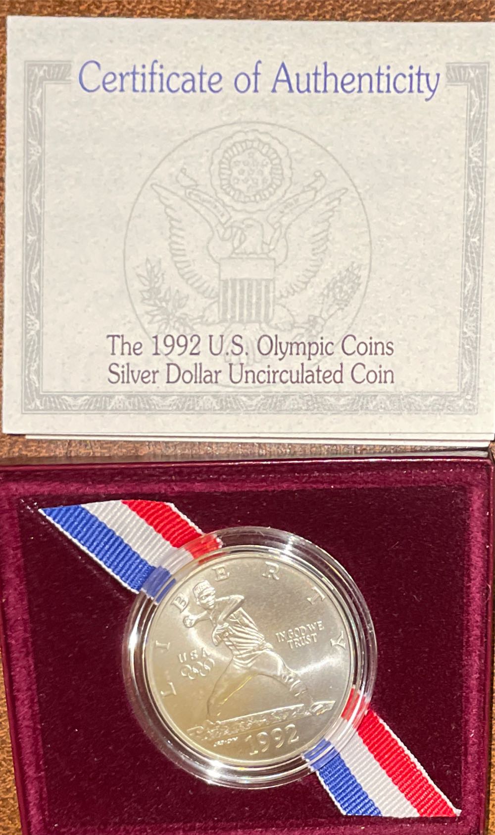 1992-P Olympic Half Dollar  coin collectible - Main Image 2