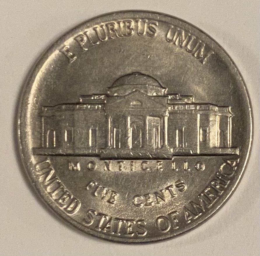 Nickel Jefferson 1985 D  coin collectible - Main Image 2