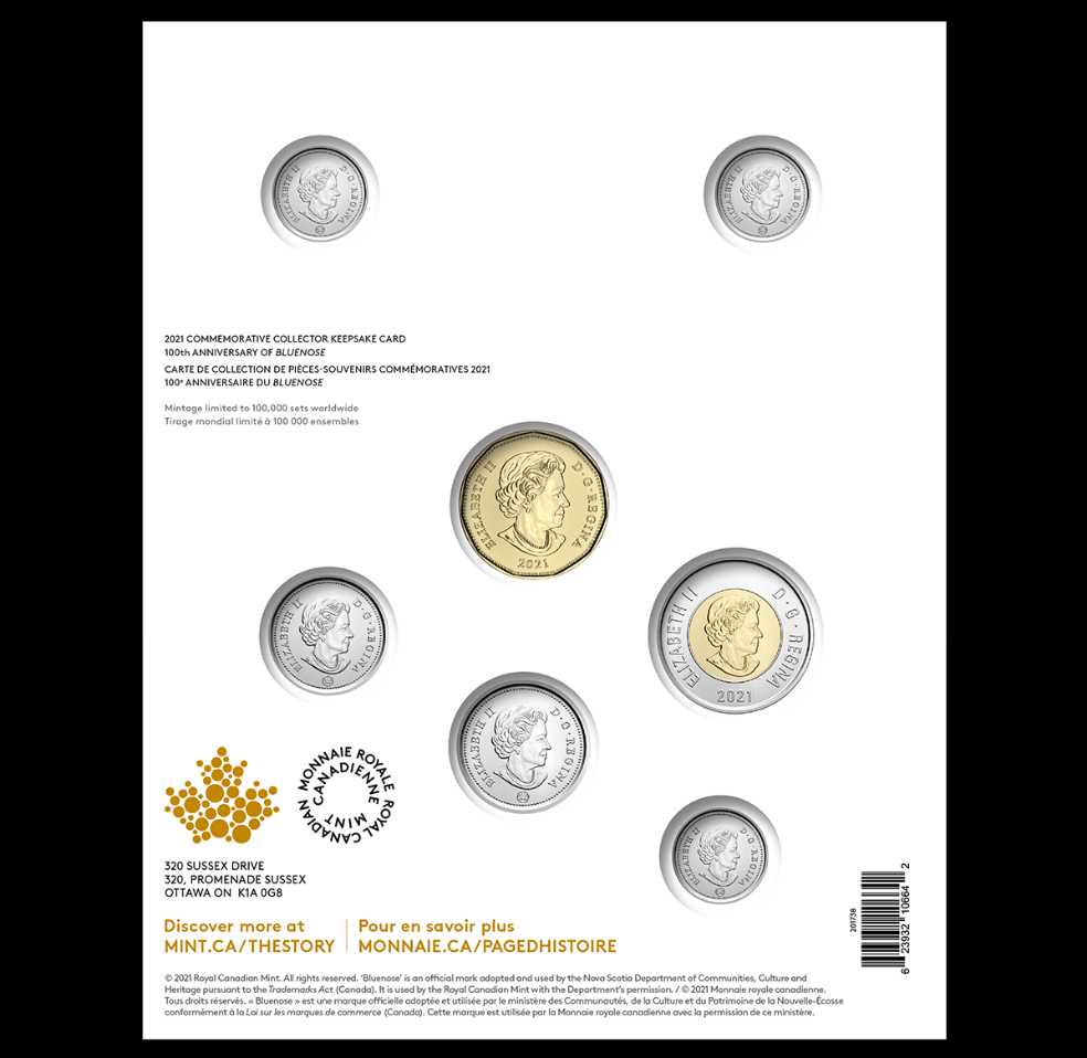 100th Anniversary Of The Bluenose (Collector Keepsake)  coin collectible [Barcode 623932106642] - Main Image 3