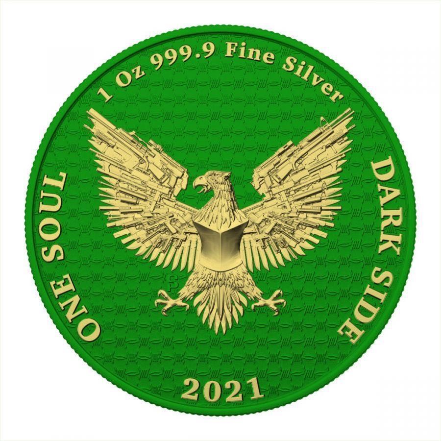 Dark Side 2021 One Soul ”THE LIBERATOR” SUPERHEROES (Green Lantern) 1oz Silver Coin  coin collectible - Main Image 2