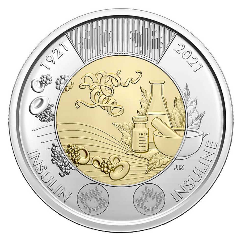 100th Anniversary of the Discovery of Insulin  coin collectible [Barcode 623932106628] - Main Image 2