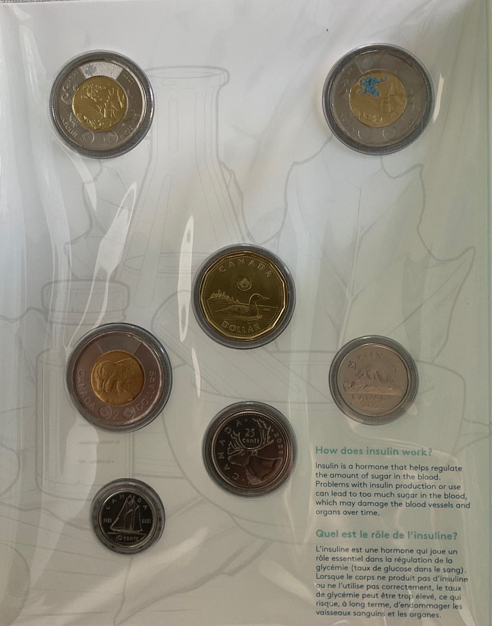 100th Anniversary of the Discovery of Insulin  coin collectible [Barcode 623932106628] - Main Image 4