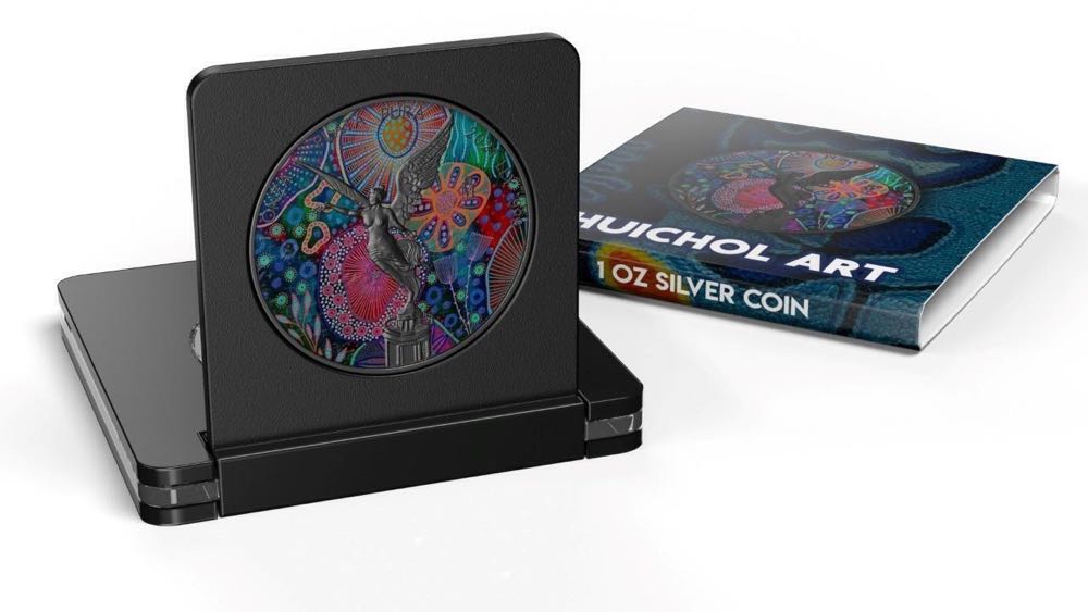Mexico 2021 1 oz Mexico Libertad HUICHOL Art n5 1 oz Silver Coin  coin collectible - Main Image 3