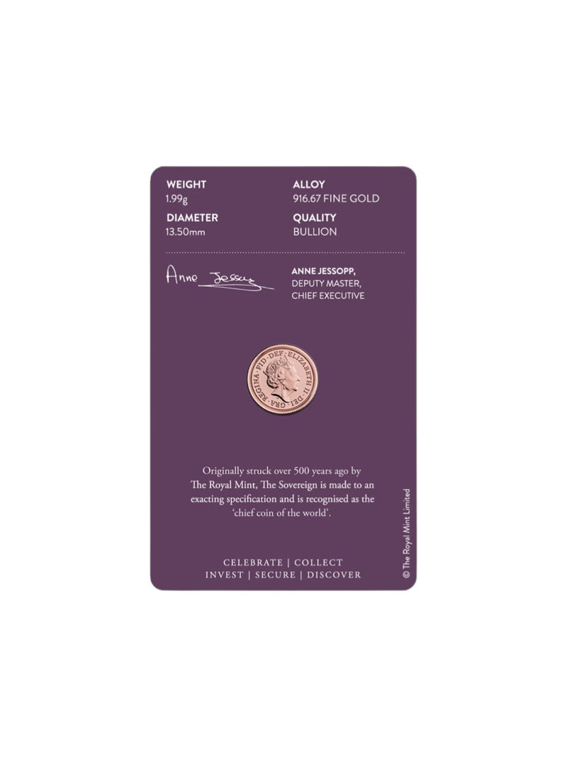 The Quarter Sovereign 2022 Gold Bullion Coin  coin collectible - Main Image 2