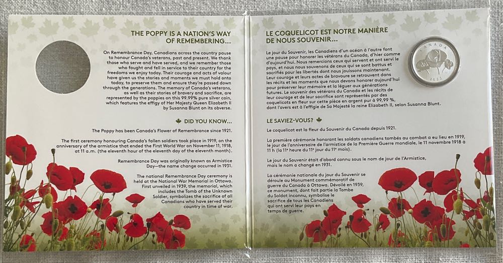 Jour Du Souvenir 2022  coin collectible [Barcode 623932109742] - Main Image 3