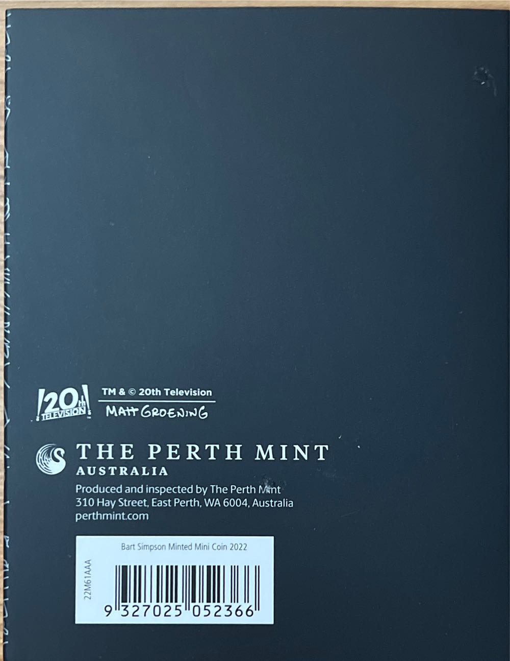 Simpsons Minted Mini Coin Bart Simpson 1oz Silver  coin collectible [Barcode 9327025052366] - Main Image 4