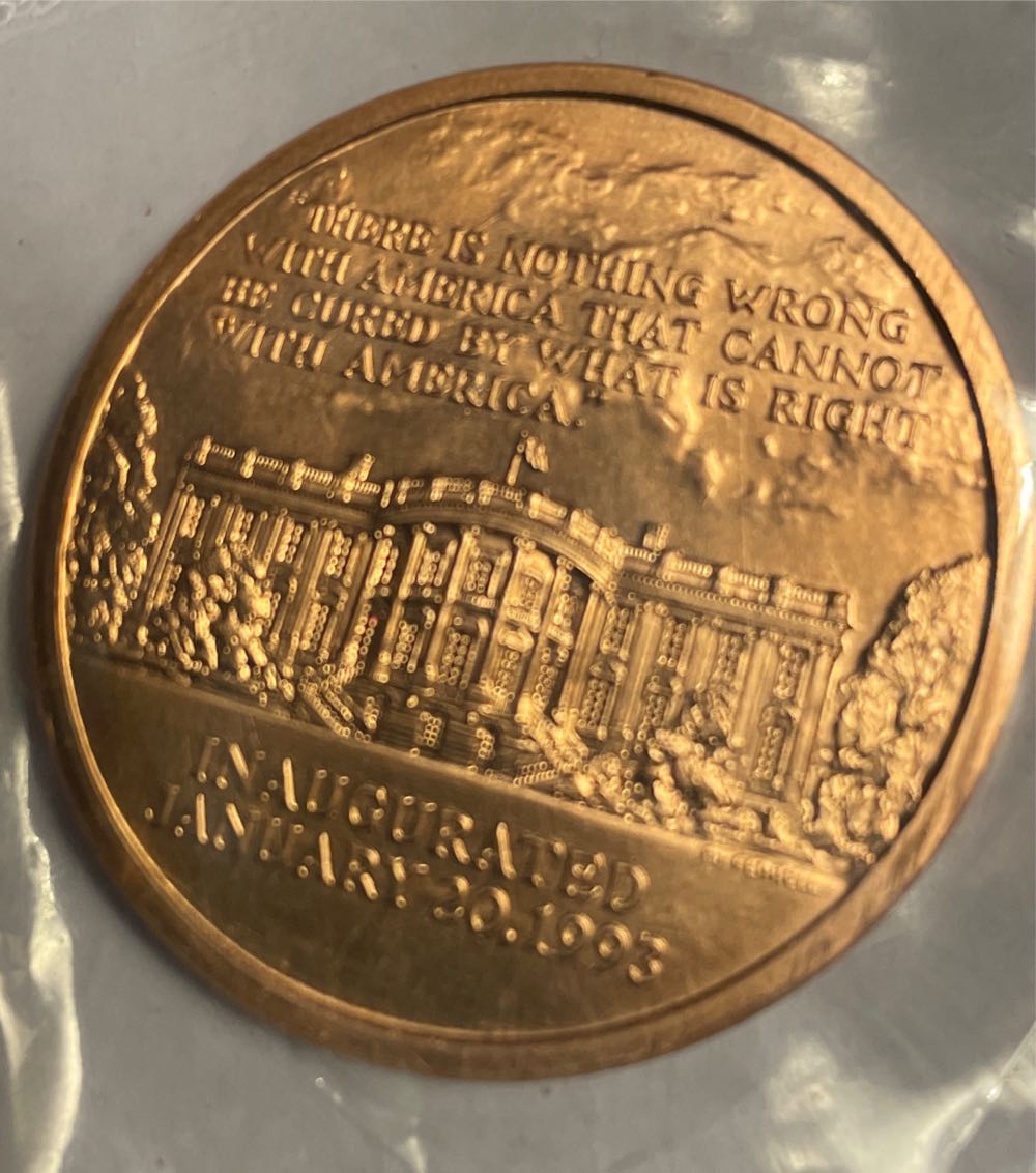 2015 William J Clinton Bronze Medal  coin collectible [Barcode 704785012714] - Main Image 2