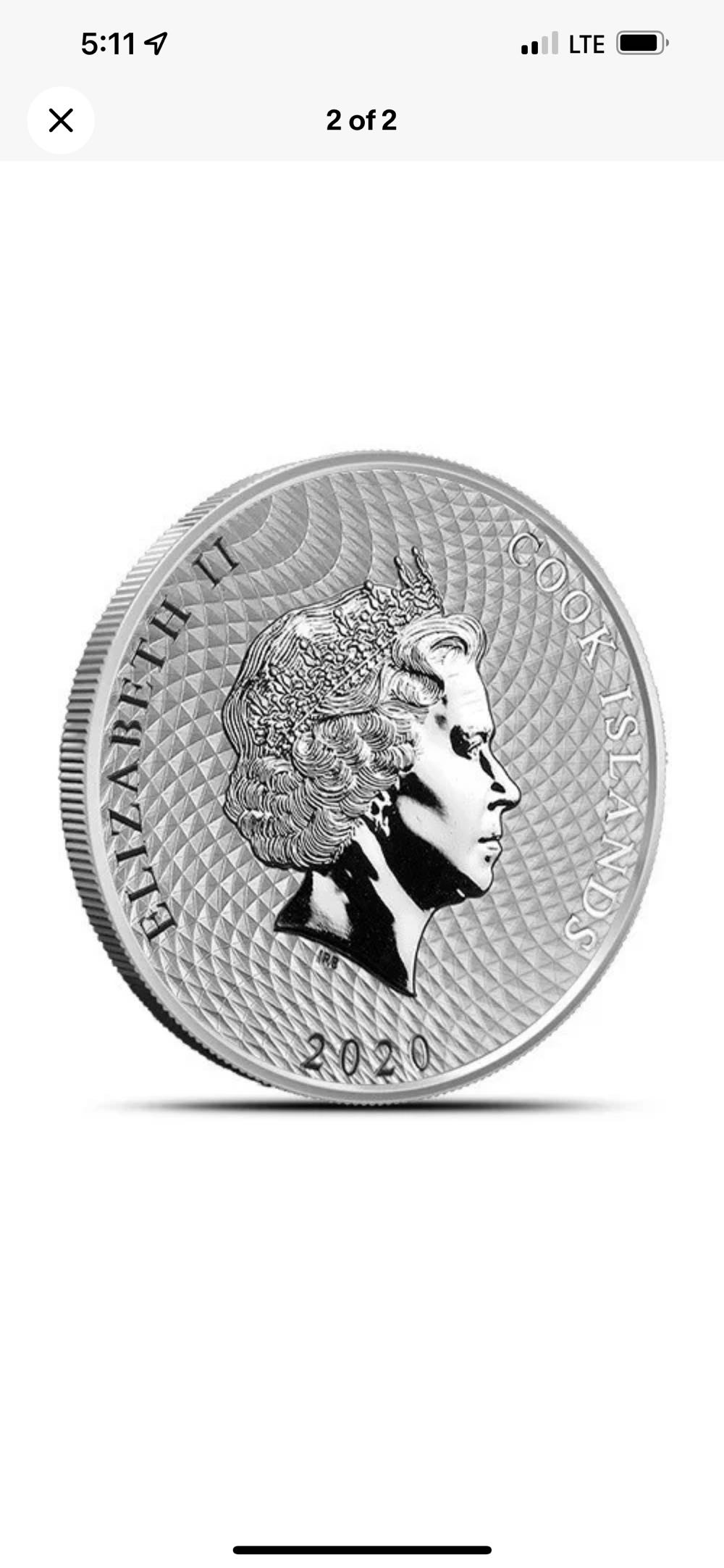 Cook Islands Silver HMS Bounty 2023  coin collectible - Main Image 2