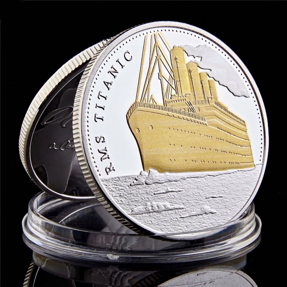 RMS Titanic Ship and Travel Map (plated)  coin collectible - Main Image 3