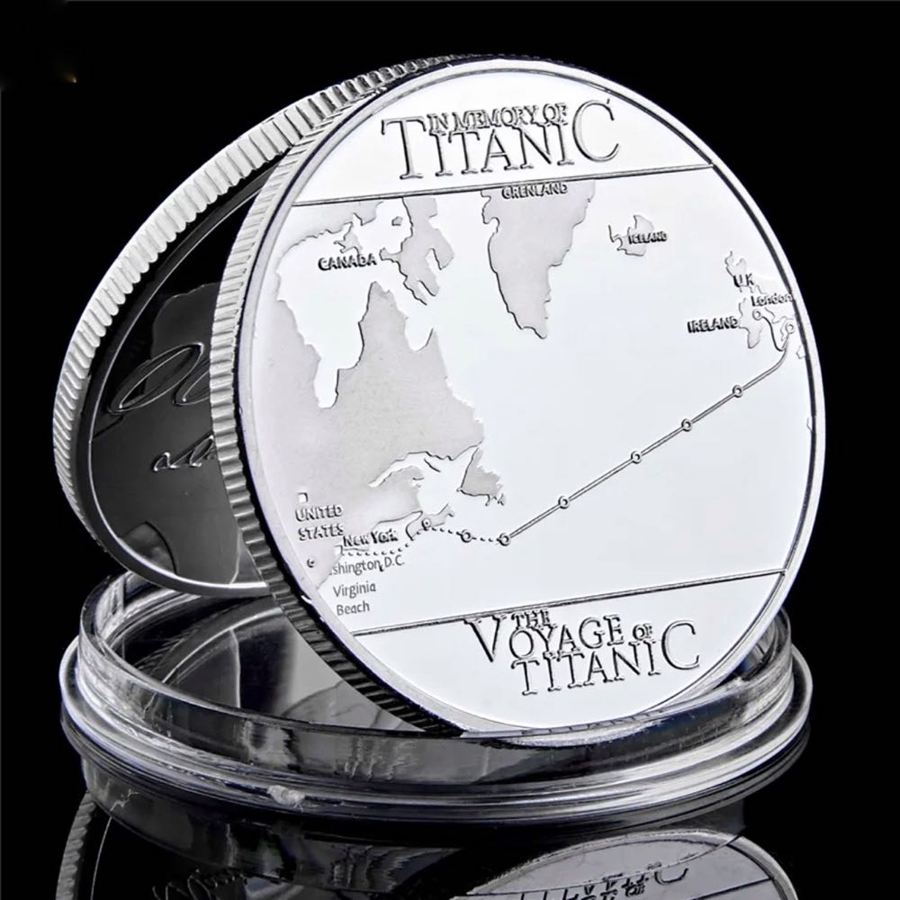 RMS Titanic Ship and Travel Map (plated)  coin collectible - Main Image 4