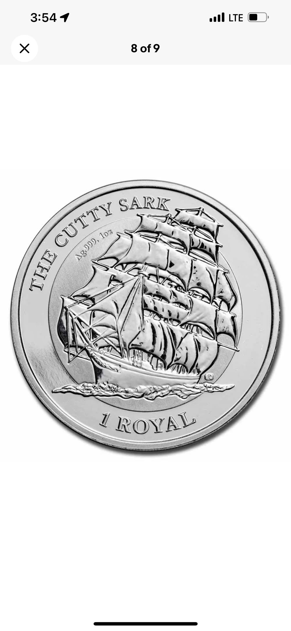 Cutty Sark Ship Coin 1 oz .999 Silver  coin collectible - Main Image 4