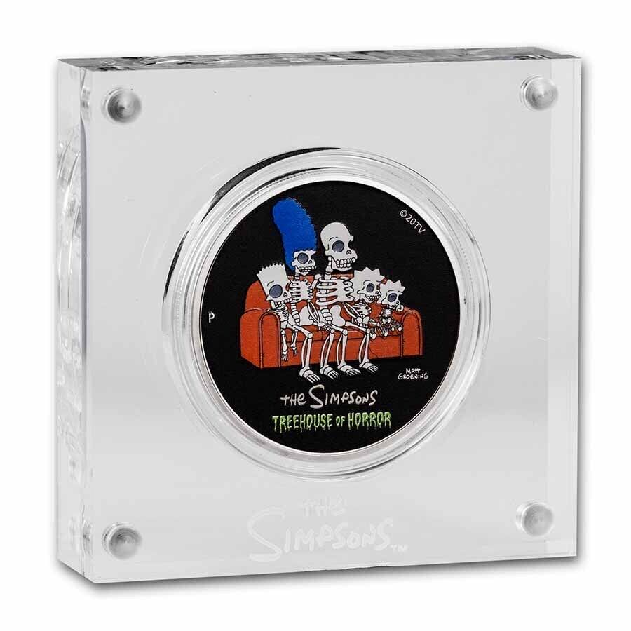 Tuvalu 2022 The Simpsons: Treehouse Of Horror - 1 Oz Silver Proof  coin collectible - Main Image 3