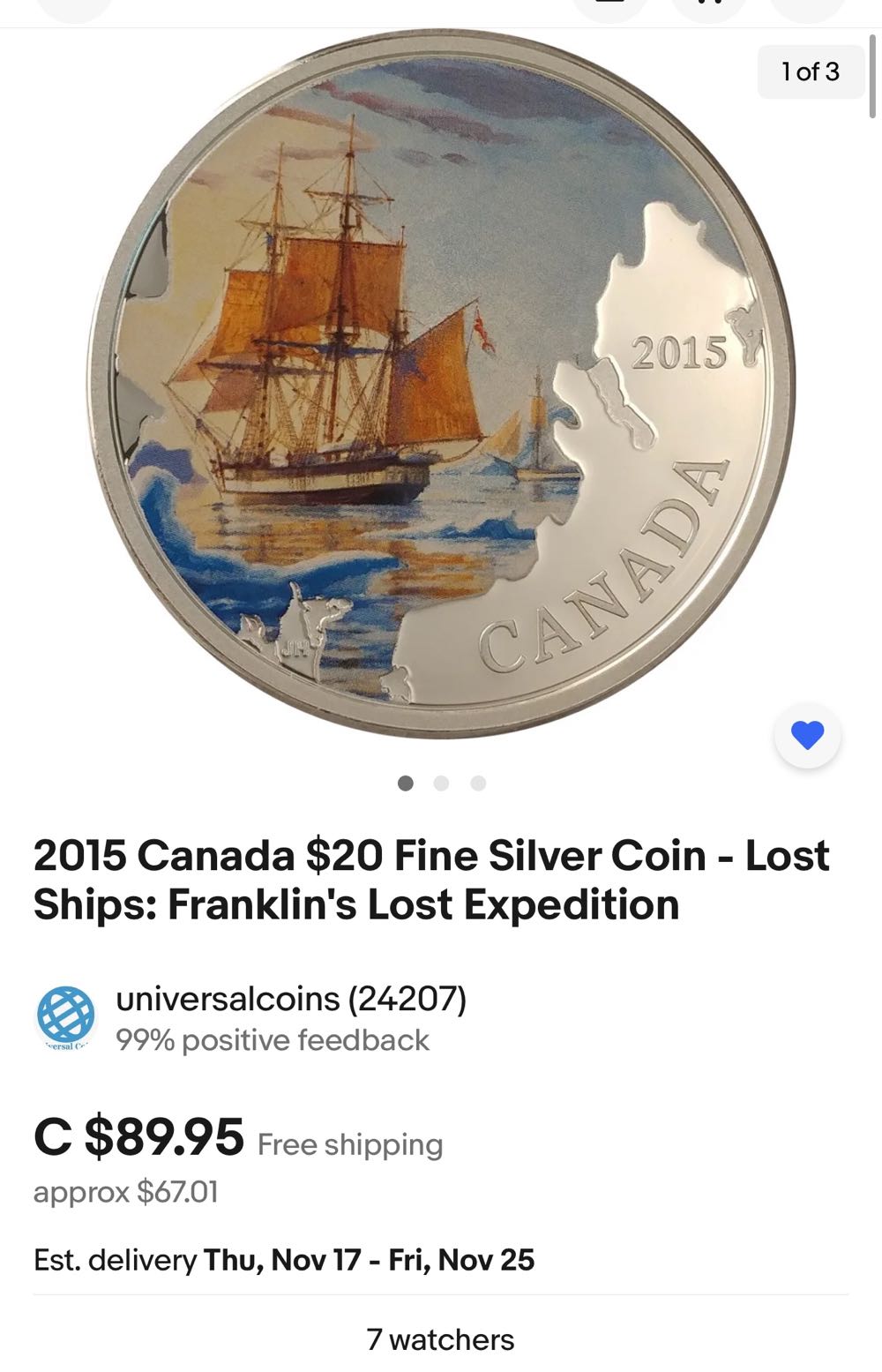 Lost Ships — Franklin’s Lost Expedition  coin collectible - Main Image 4