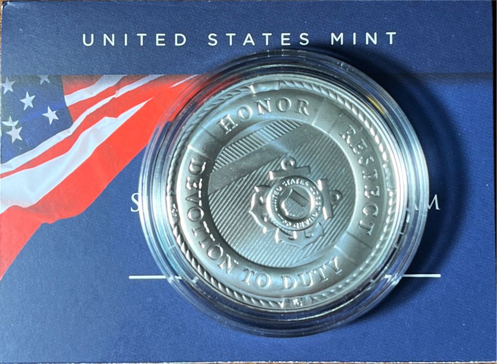 Armed Forces Silver Medal Coast Guard  coin collectible [Barcode 704786340434] - Main Image 2