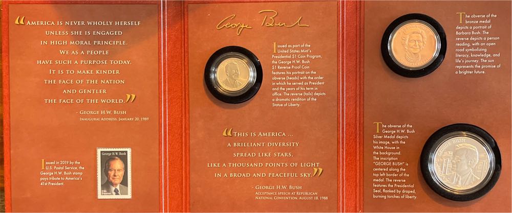 2020 George H.W. Bush Coin & Chronicles Set  coin collectible [Barcode 704786162210] - Main Image 2