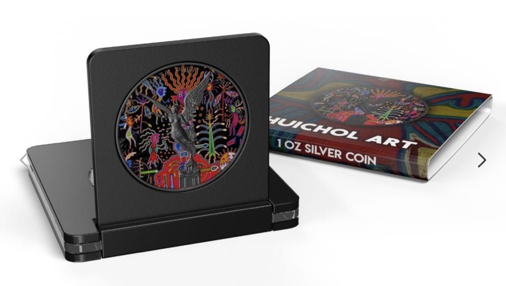 Mexico 2021 1 oz Mexico Libertad HUICHOL ART n3 1 oz Silver Coin  coin collectible - Main Image 3