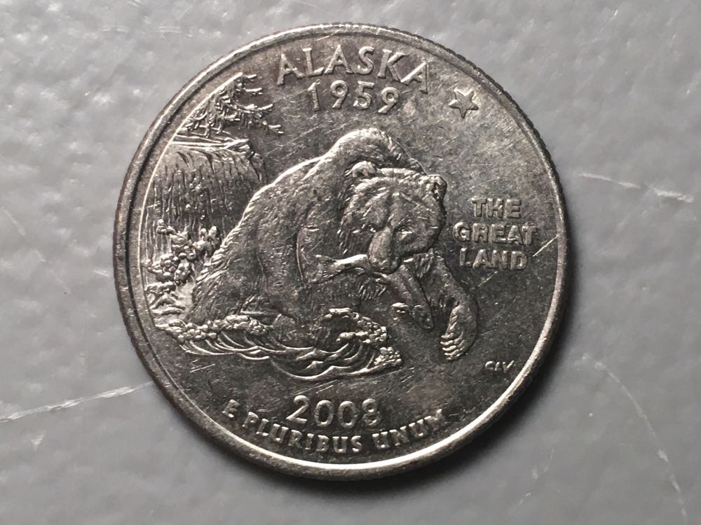 2008 Chipped Die Alaska Quarter  coin collectible - Main Image 2