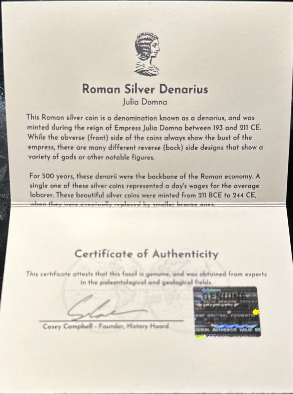 Denarius Of Julia Domna  coin collectible - Main Image 4