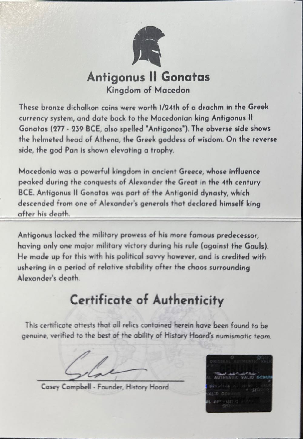 Antigonus Gonatas Dichalkon  coin collectible - Main Image 2