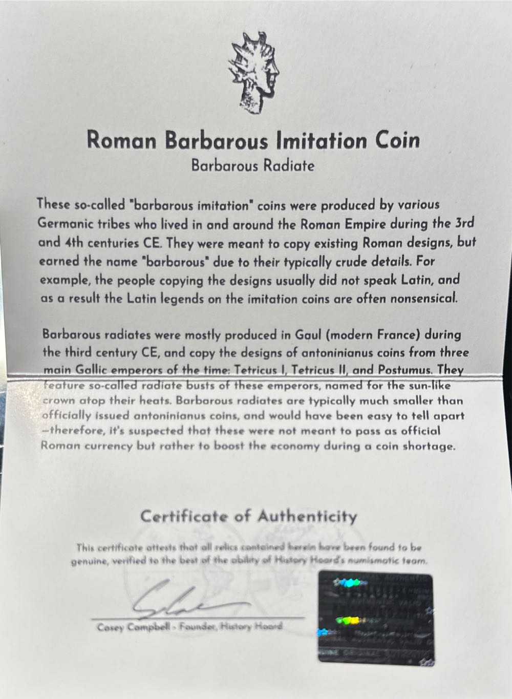 Roman Barbarous Imitation  coin collectible - Main Image 4