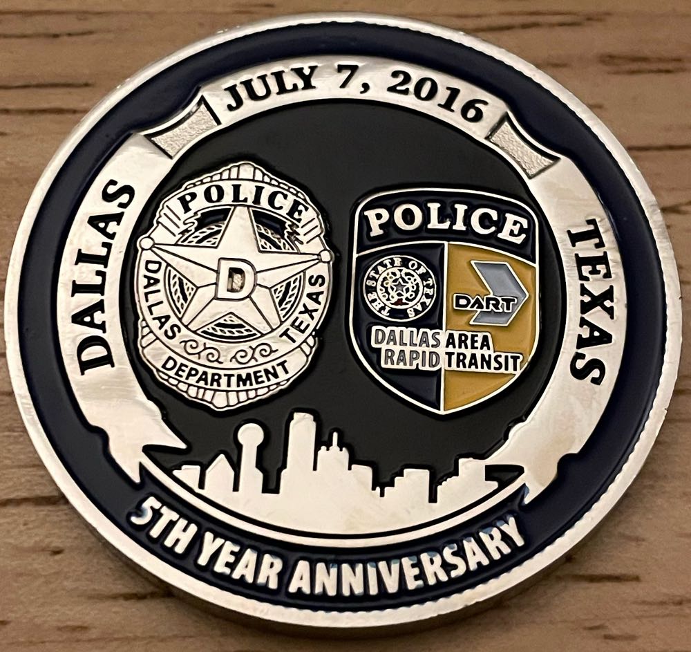 Dallas 5 Year Anniversary Coin EOW: 7/7/2016  coin collectible - Main Image 2