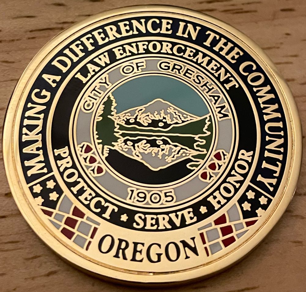 Gresham Police Department  coin collectible - Main Image 2