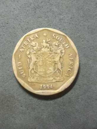 South African 50c 1994  coin collectible - Main Image 2