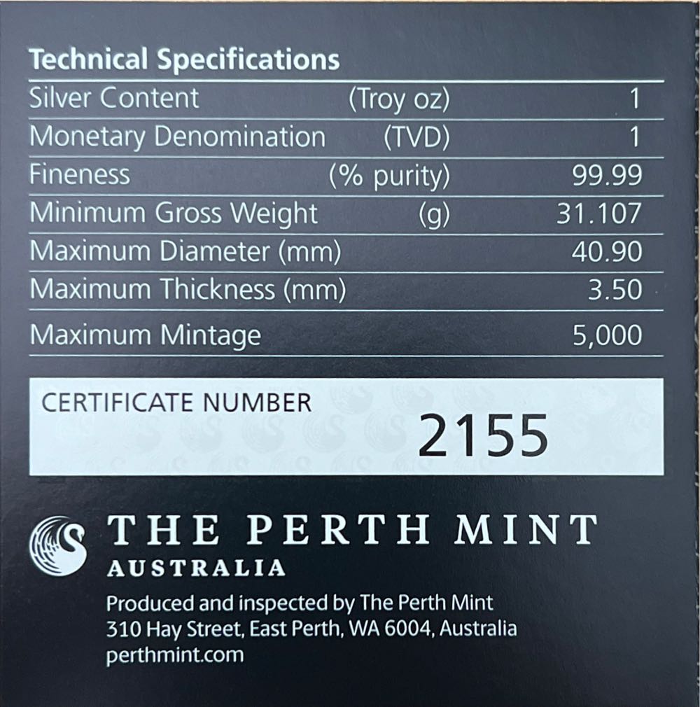 Simpsons Krusty Lu 1oz Silver Proof  coin collectible [Barcode 9327025051697] - Main Image 3