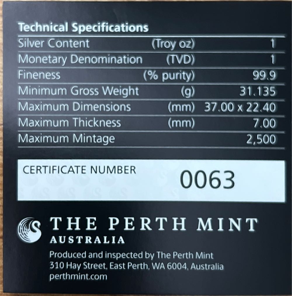 Simpsons Minted Mini Coin Homer Simpson 1oz  coin collectible [Barcode 9327025052601] - Main Image 3