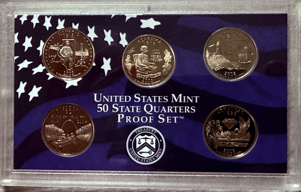 2003 U. S. Mint Standard Proof Set with State Quarters  coin collectible [Barcode 704785030374] - Main Image 4