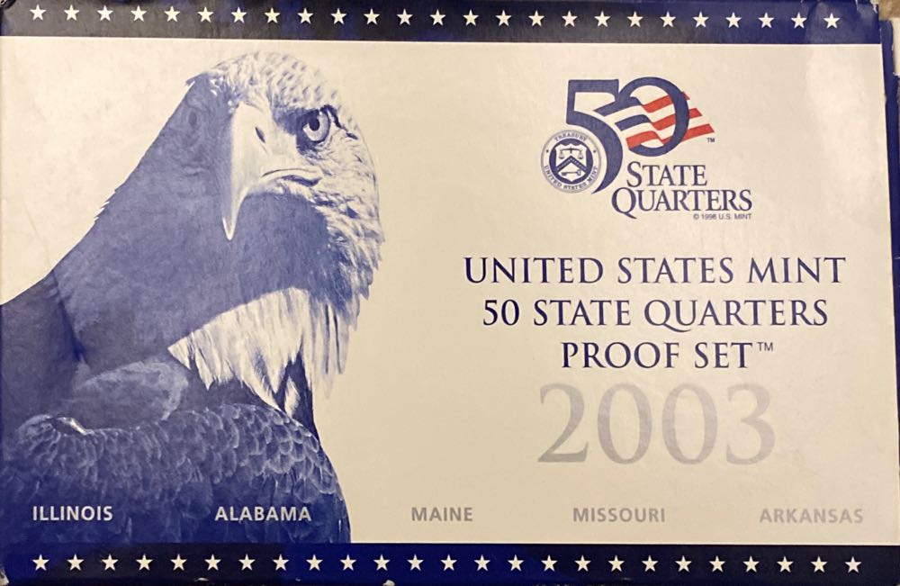 2003 US Mint 50 State Quarters Proof Set  coin collectible [Barcode 704785030367] - Main Image 2