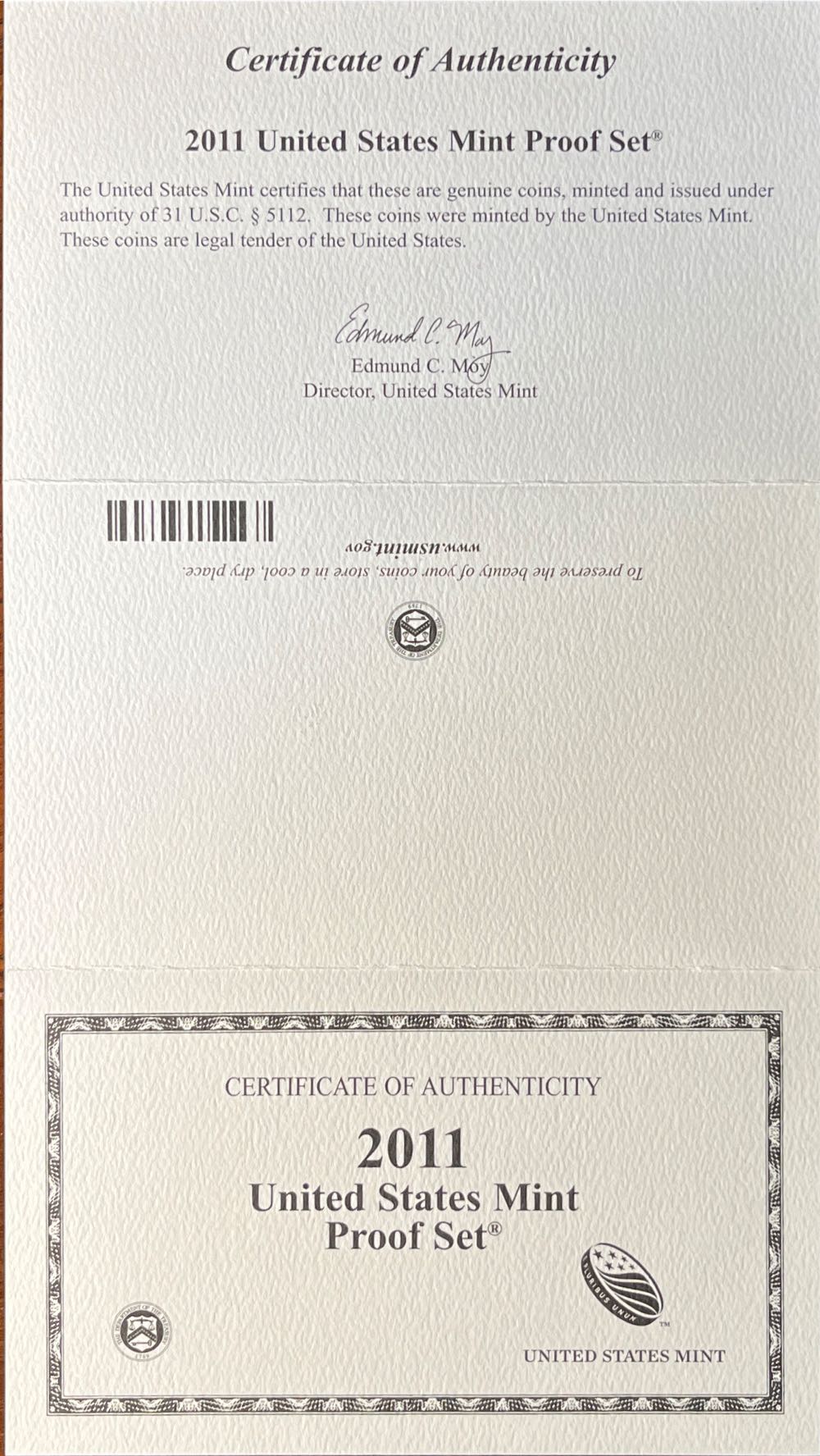 2011 United States Mint Proof Set 2011  coin collectible [Barcode 704785250239] - Main Image 4