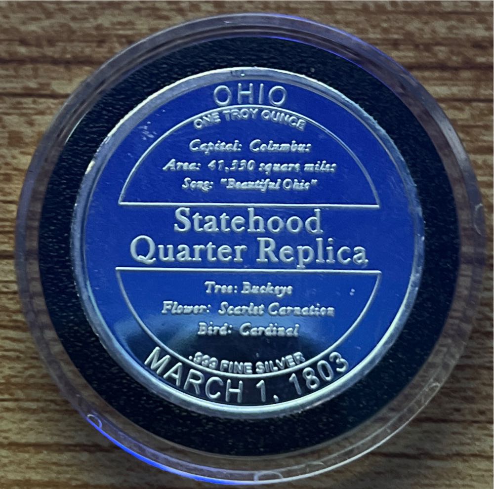Ohio Statehood Quarter Replica  coin collectible - Main Image 2