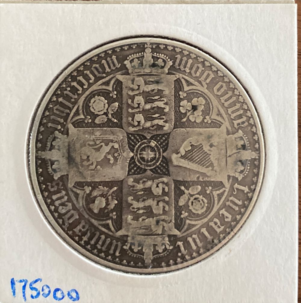 1847 Crown Gothic UNDECIMO - gF  coin collectible - Main Image 2