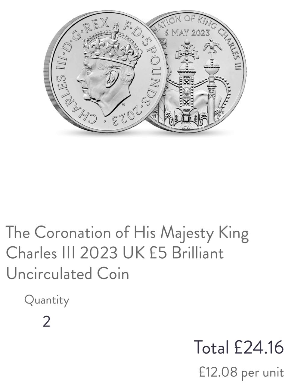 2022 Crown Memorial - SILVER PROOF  coin collectible - Main Image 3