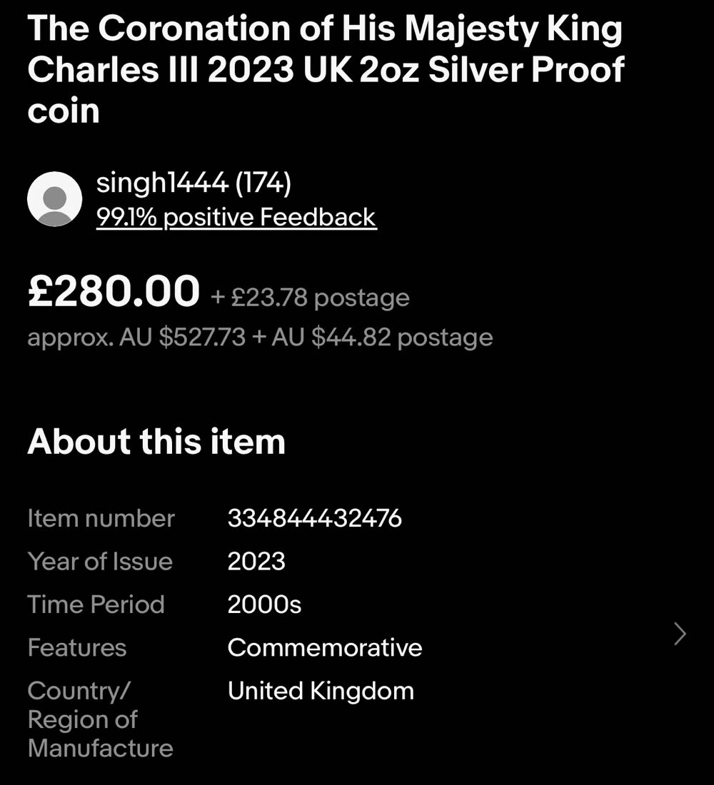 2022 Crown Memorial - SILVER PROOF  coin collectible - Main Image 4