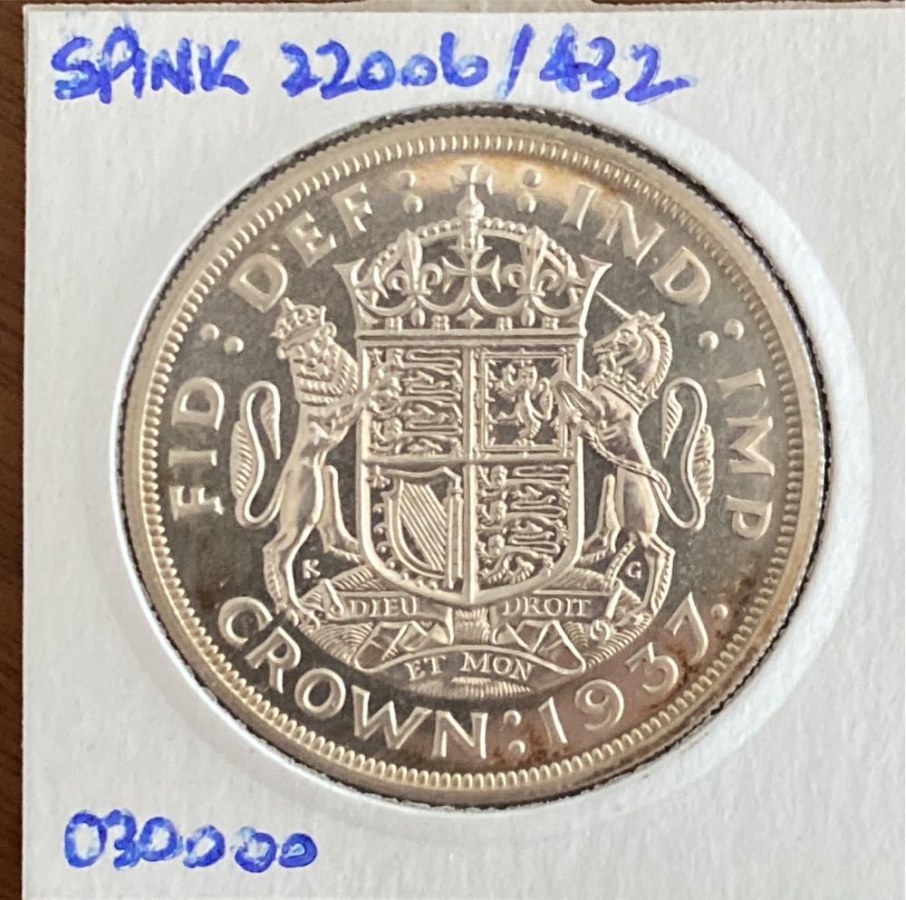 1937 Crown Coronation PROOF  coin collectible - Main Image 2