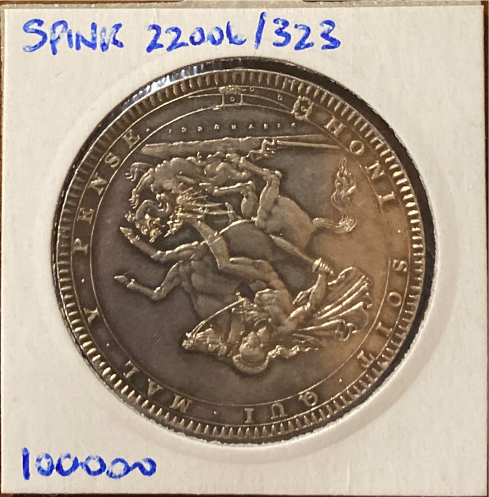 1819 King George lll Silver Crown  coin collectible - Main Image 2