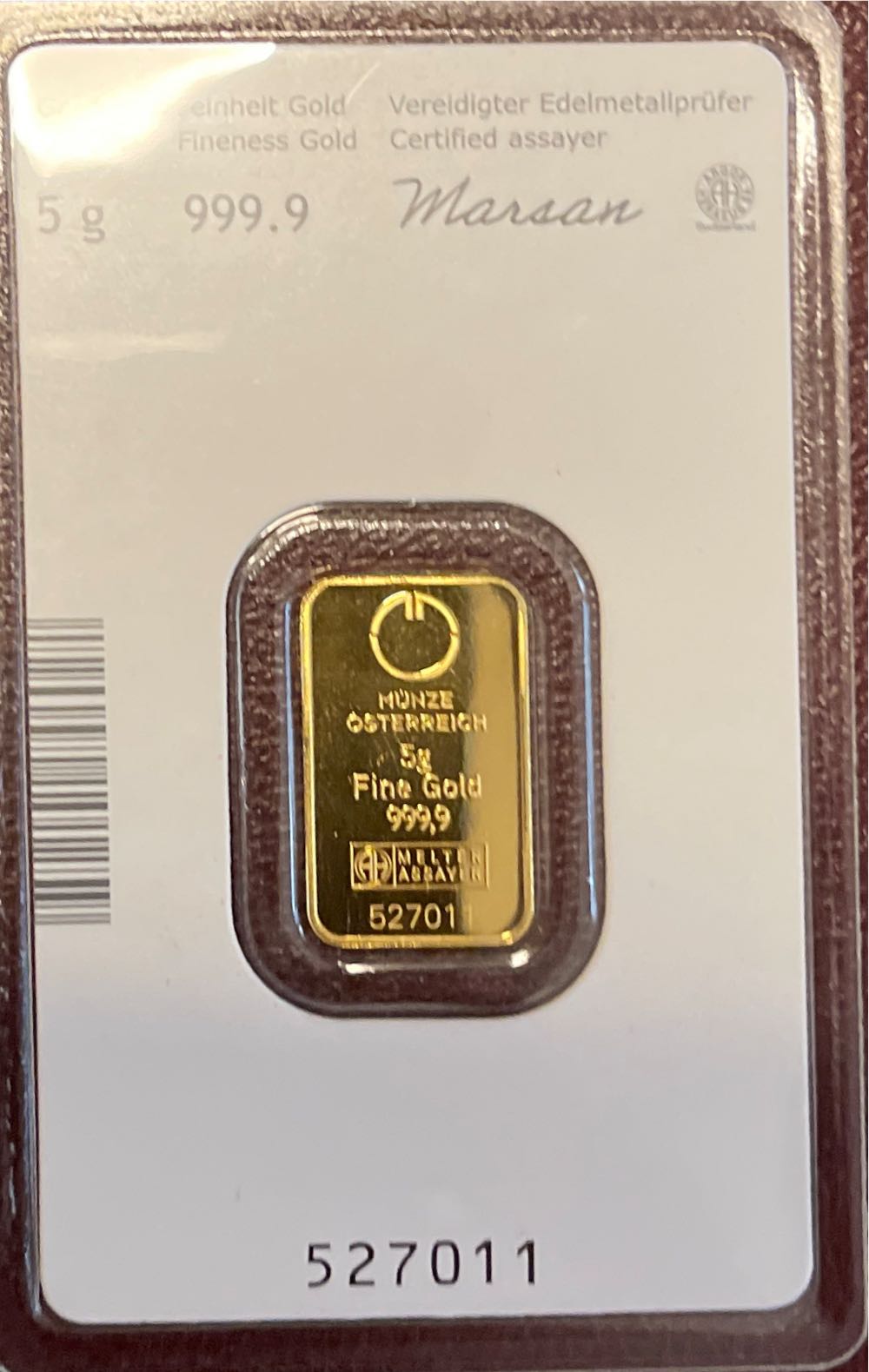 5g Goldbarren  coin collectible - Main Image 2